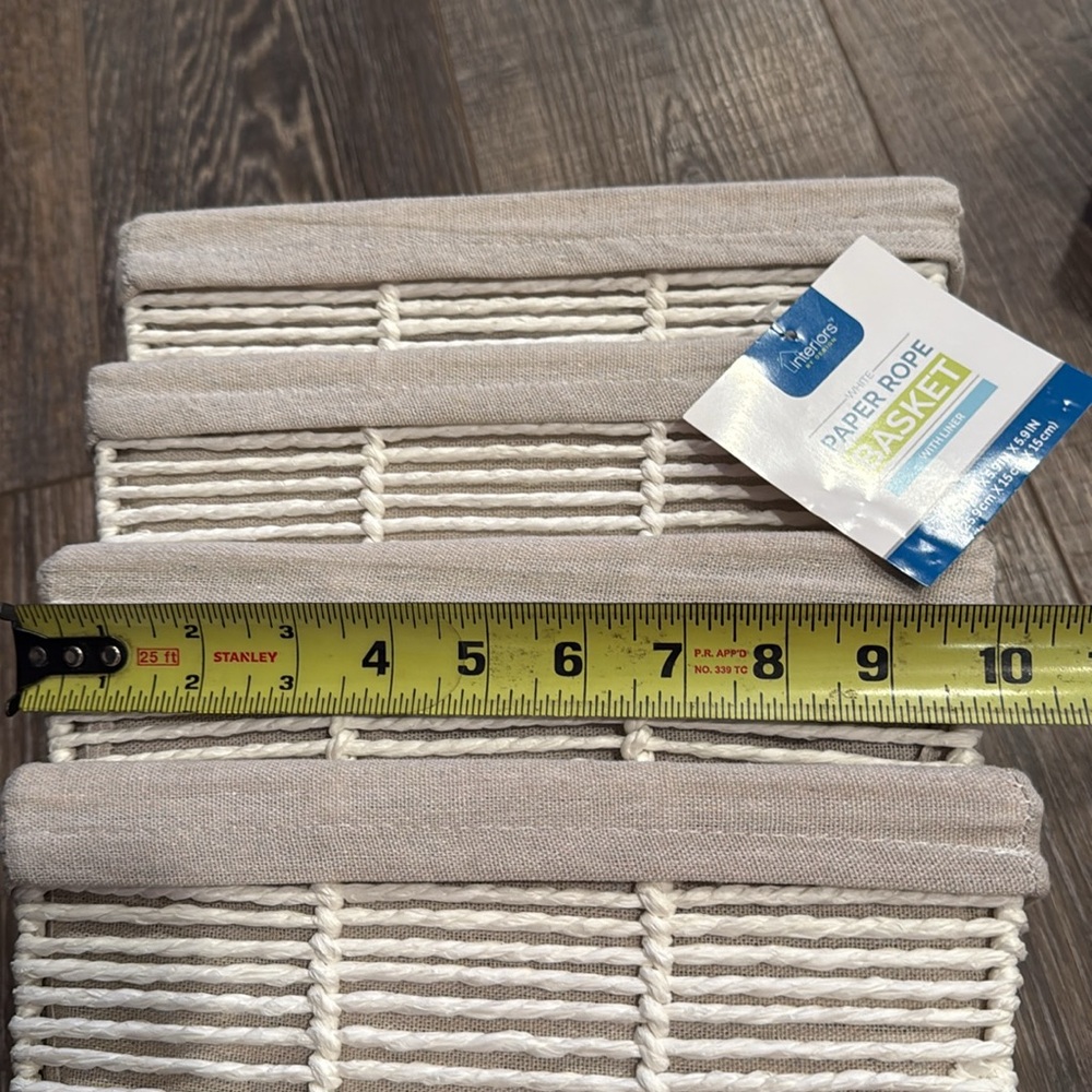 Cream Paper Rope Basket Set - Picture 10 of 10